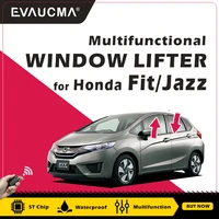 evaucma car intelligent power window close open kit module for 3gen honda fit jazz window lifter closer left hand drive