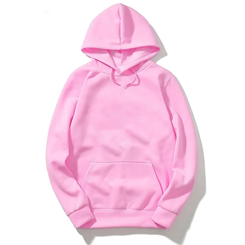 Solid Color Hoodie Long Sleeve Black Hooded Street Casual Sweatshirt