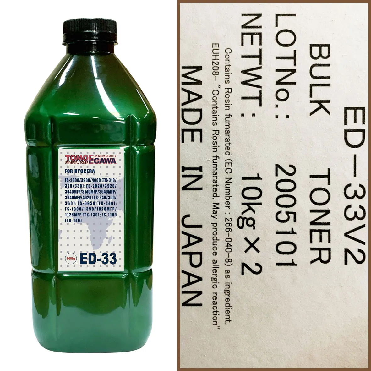 ED33 Тонер для KYOCERA Универсал тип ED-33 (фл 900 TOMOEGAWA) Green Line TK-13 TK-140 TK-310 TK-320 TK-330 TK-340 TK-350