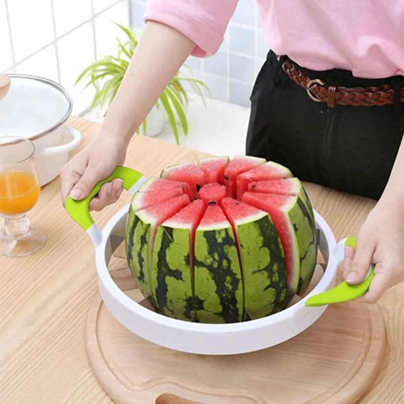 Rebanador de sand&iacute;a de acero inoxidable, cuchillo para cortar frutas y mel&oacute;n, herramientas de cocina pr&aacute;cticas creativas, env&iacute;o directo-2