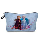 Дисней Холодное сердце из полиэстера с печатным рисунком женские дорожная сумка для хранения мультфильм органайзер для косметики сумка синего цвета мини Портативный сделать сумку