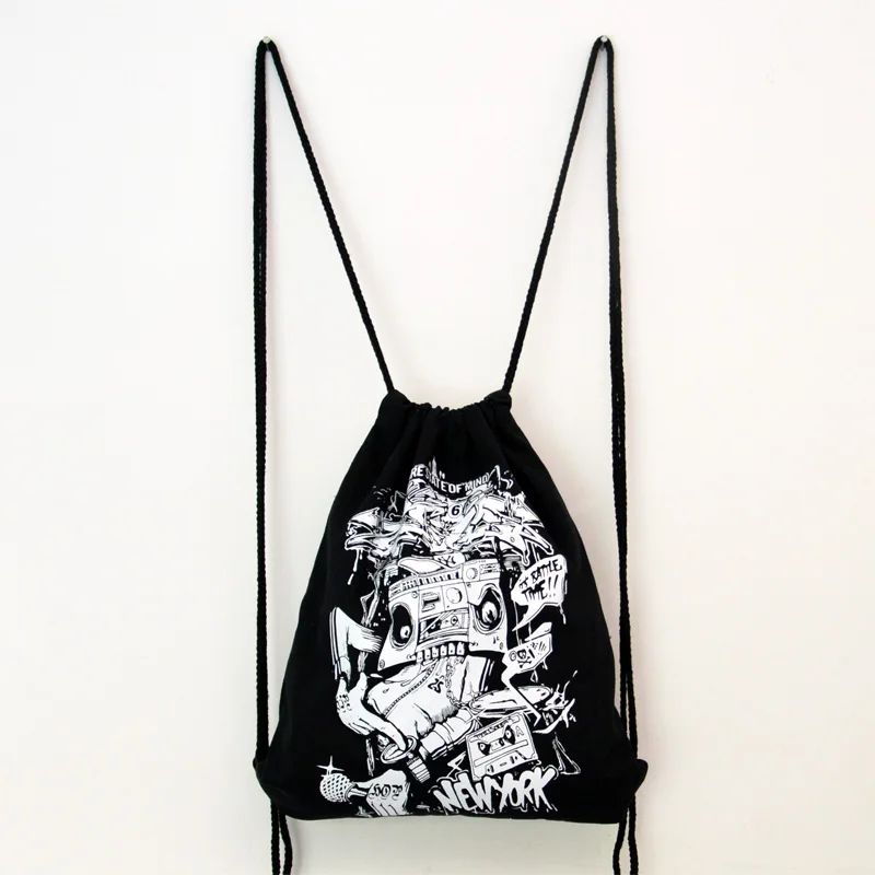 Подарочная сумка на заказ многоразовый нетканый рюкзак шнурке для кемпинга