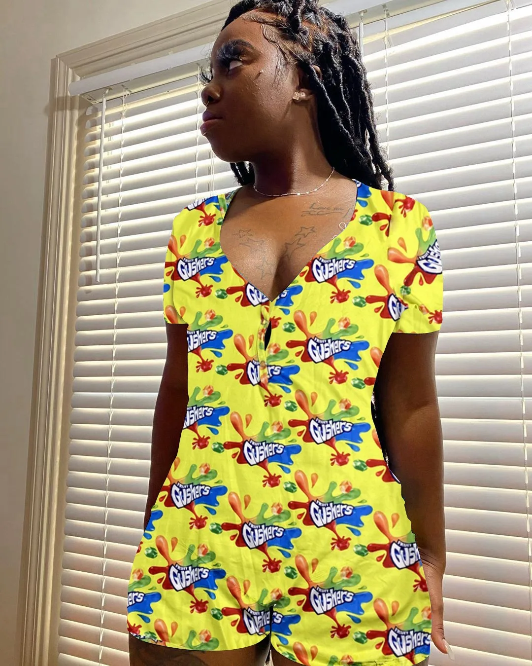 

Summer Home Wear 2022 Casual Loose Cartoon Letter Printing Short-Sleeved Shorts Jumpsuits for Women