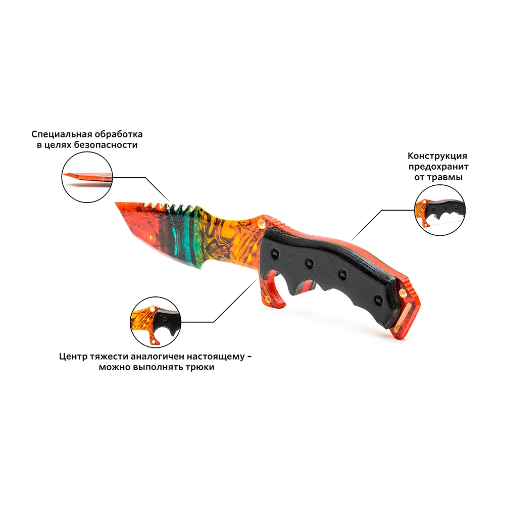 Охотничий нож Maskbro Мраморный градиент (сувенир из дерева) | Игрушки и хобби