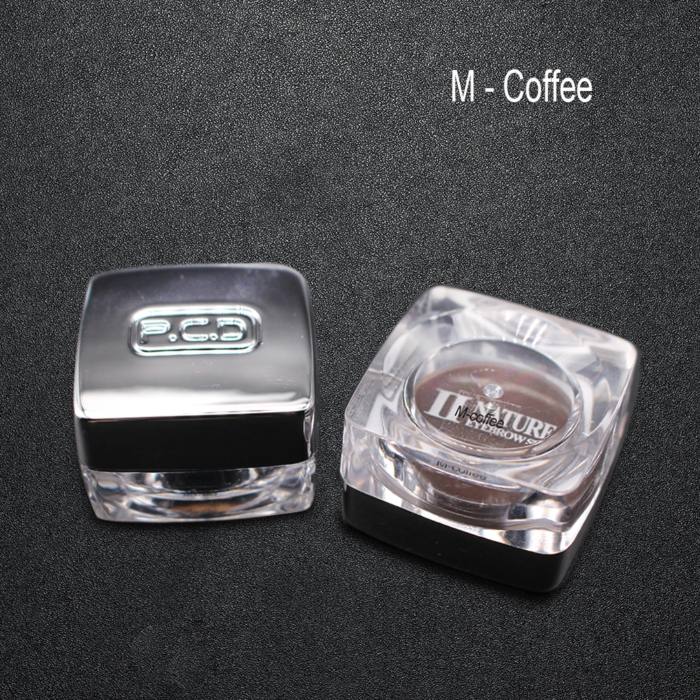 PCD микро пигмент для бровей Перманентный макияж 11 цветов квадратные бутылочки