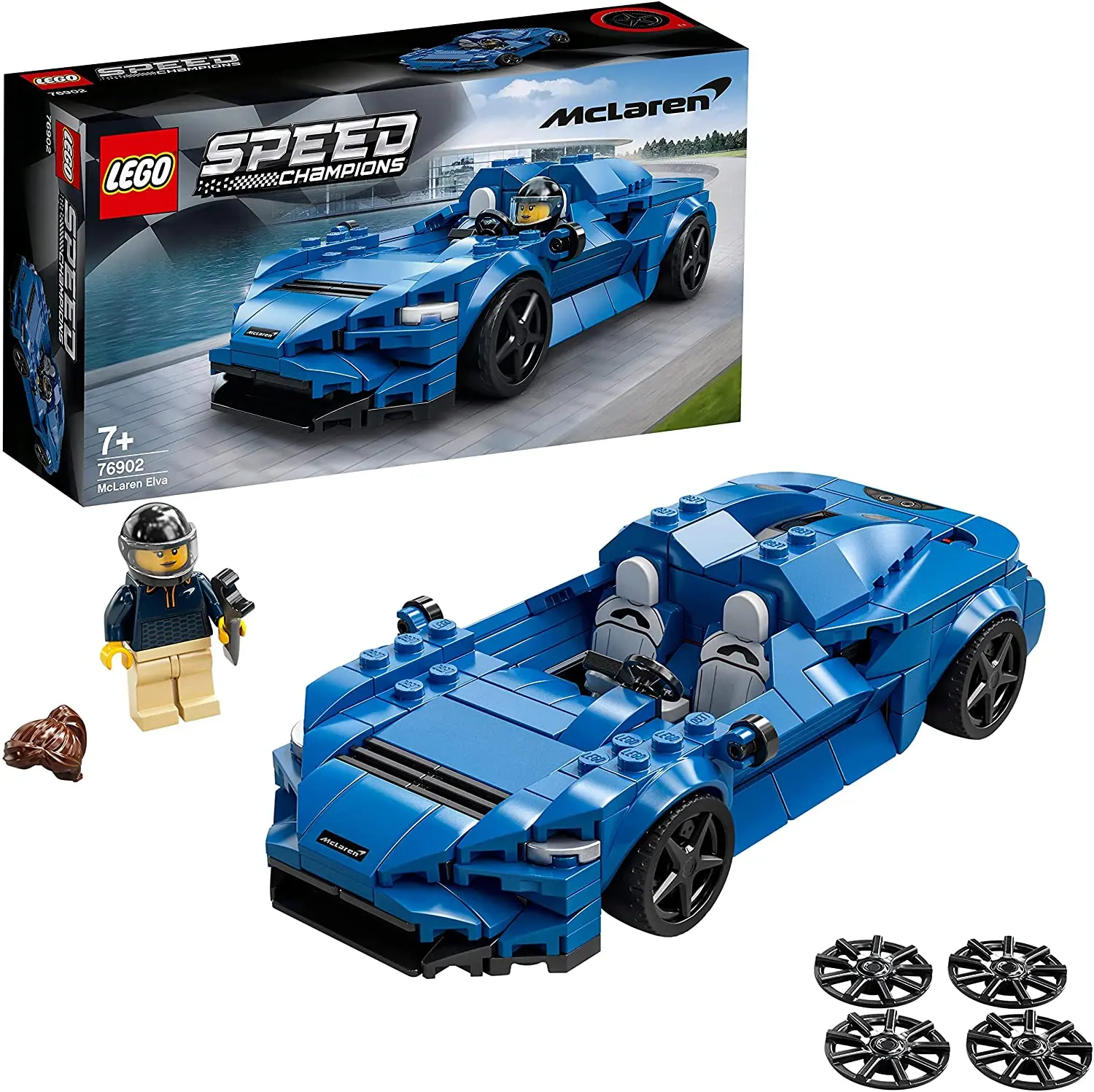LEGO 76902 скоростные чемпионы McLaren Elva гоночный автомобиль игрушка для детей 7 + лет