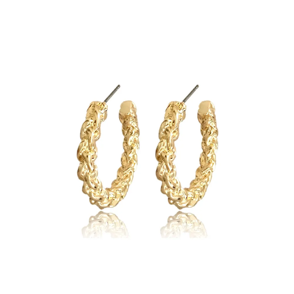 Новое поступление 2020 простые серьги в форме Φ серьги-кольца с золотым покрытием