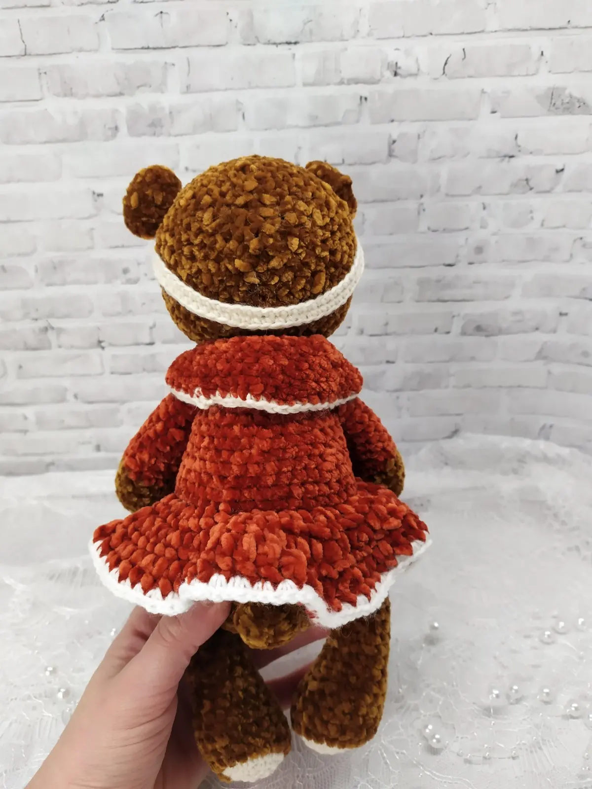 Вязаная игрушка.Подарок для девочки.Вязаная мишка.Амигуруми | Плюшевые животные