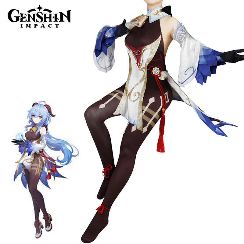 

Genshin Impact Ganyu косплей милый дождь красивый наряд Хэллоуин Карнавальный костюм женский мужской комбинезон геншин имитация disfraz mujer