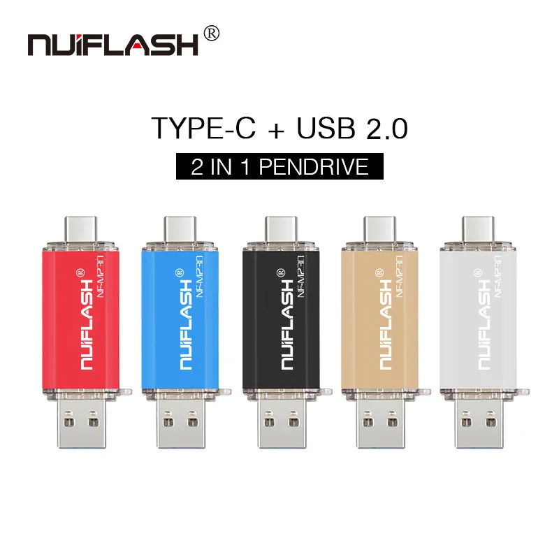 

smart TypeC usb flash drive 64G 32G 16G 8G pen drive Thumb drives memory stick android typec usb key free shipping