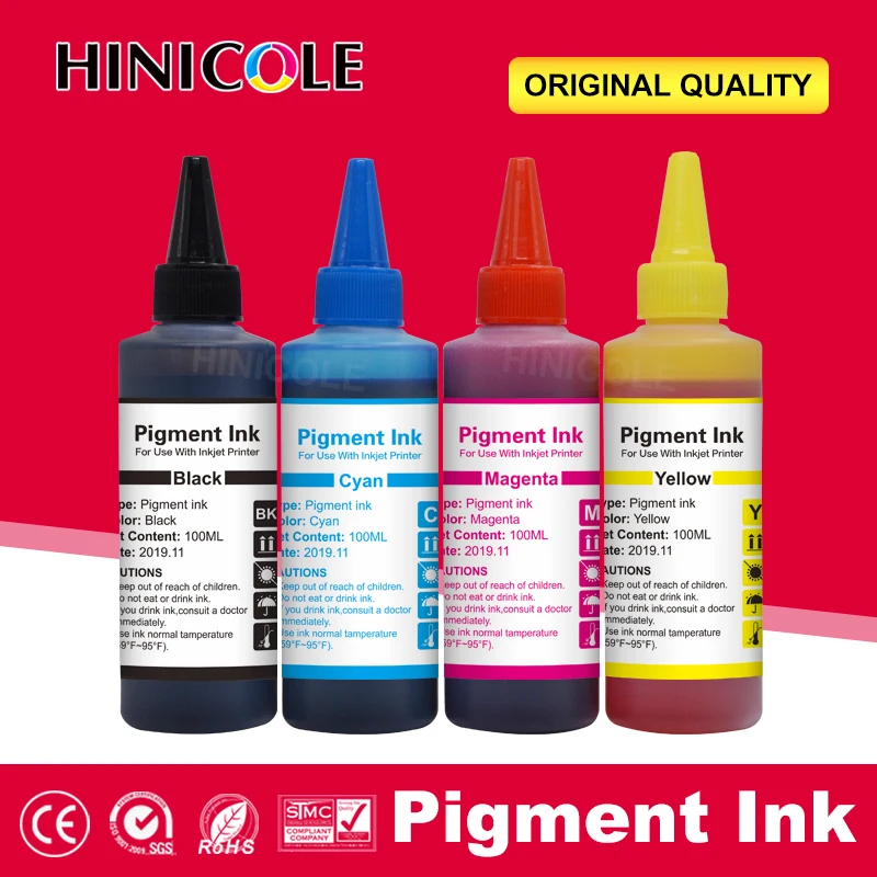 HINICOLE универсальные пигментные чернила для струйных принтеров Epson с BK C M Y 4