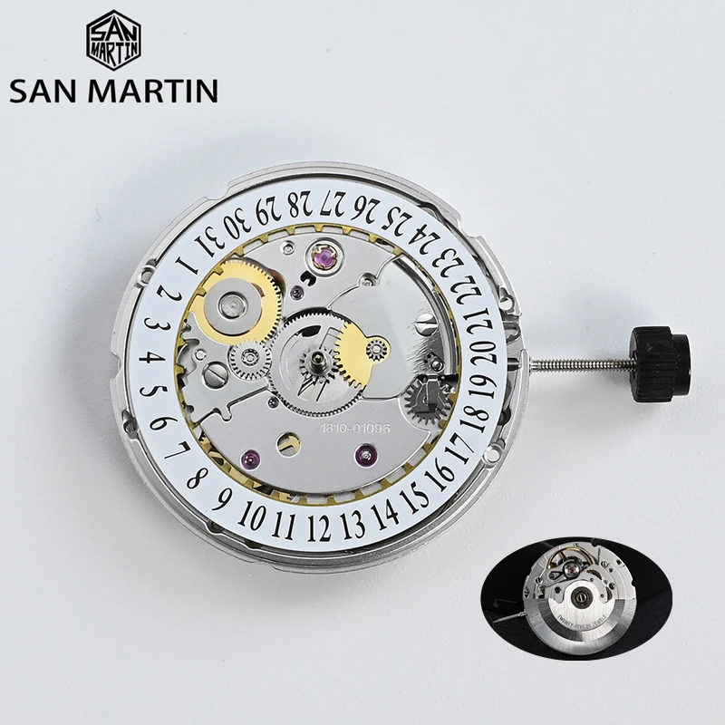 PT5000 25.6mm Automatic Mechanical Watch Movement 6H Date Display And Adjustmen Self Winding 28800 VPH High Accuracy Clone enlarge