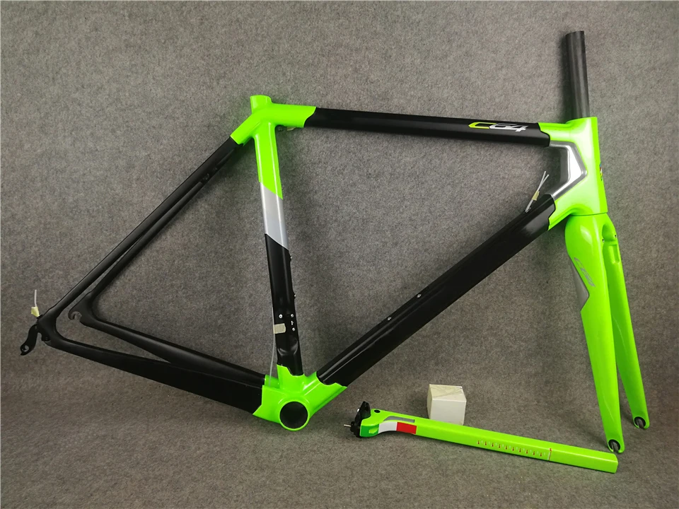 

Green Color T1000 UD C64 Carbon Road Frames Matte&Glossy Carbon Frame Bike Frameset Bicycle Racing Rim Brake BB386