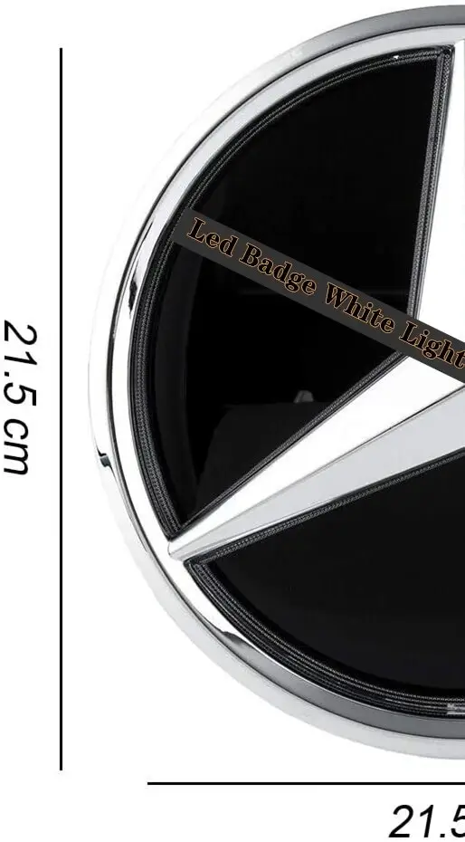 Эмблема светодиодный значок с белым светом логотип звезды автомобиля передняя