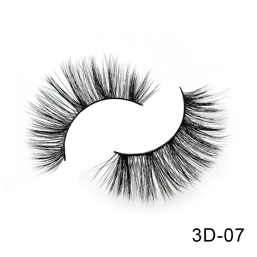 3D-07 6 пар Friholl. m Искусственные норковые ресницы натуральные длинные ресницы ручной работы макияж 25 мм Искусственные норковые ресницы 3D синтетические шелковые накладные ресницы - Цвет: 3D-07