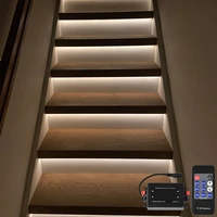 12 steps bright white 4000k 0 5m stair light with remote plug and play