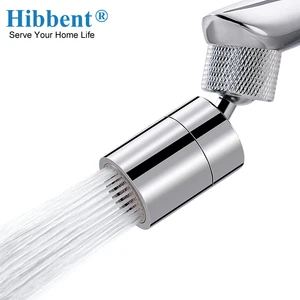 hibbent dual function faucet aerator extra big angle rotate kitchen sink tap aerator sprayer head 360 swivel kitchen attachment free global shipping