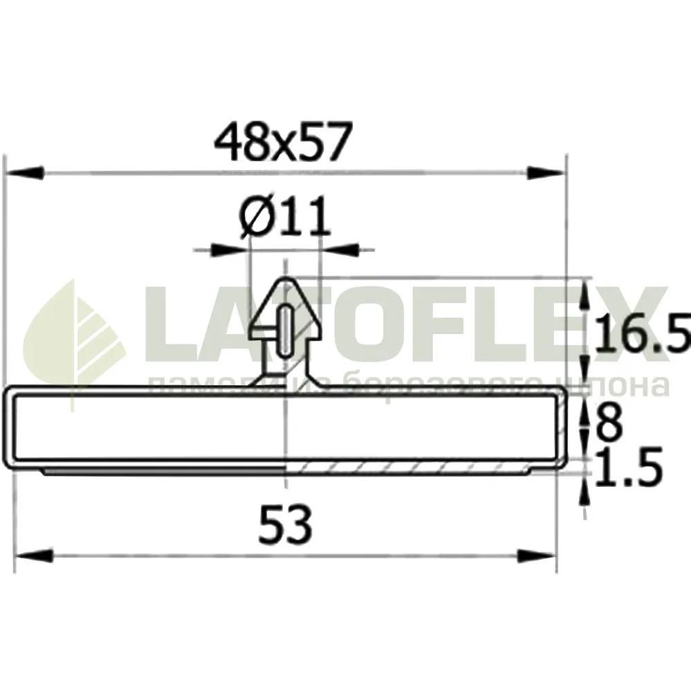 Латодержатель ламеледержатель центральный проходной для кровати дивана ламелей