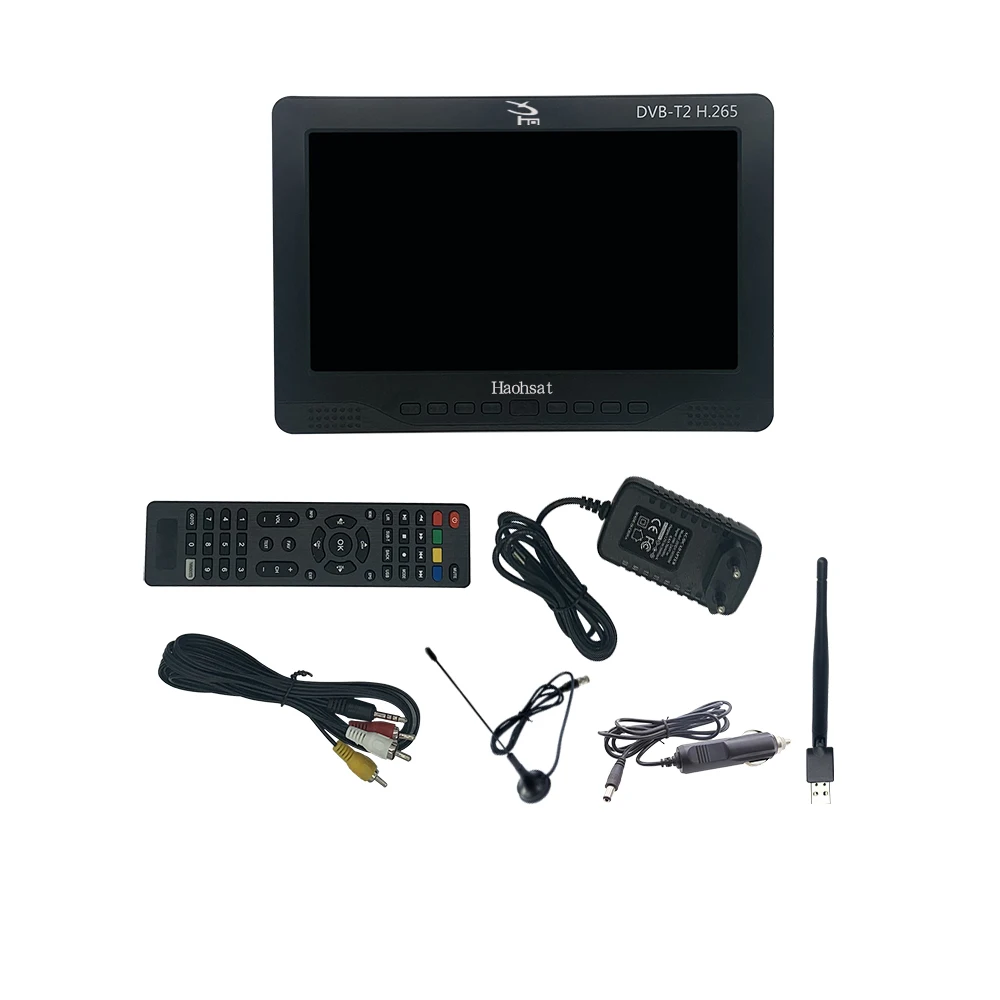 

Haohsat DVB T T2 Portable TV DVB-T2 ATSC ISDB-T tdt 10.1inch Digital Analog mini small Car TV Television Support USB WIFI H.265