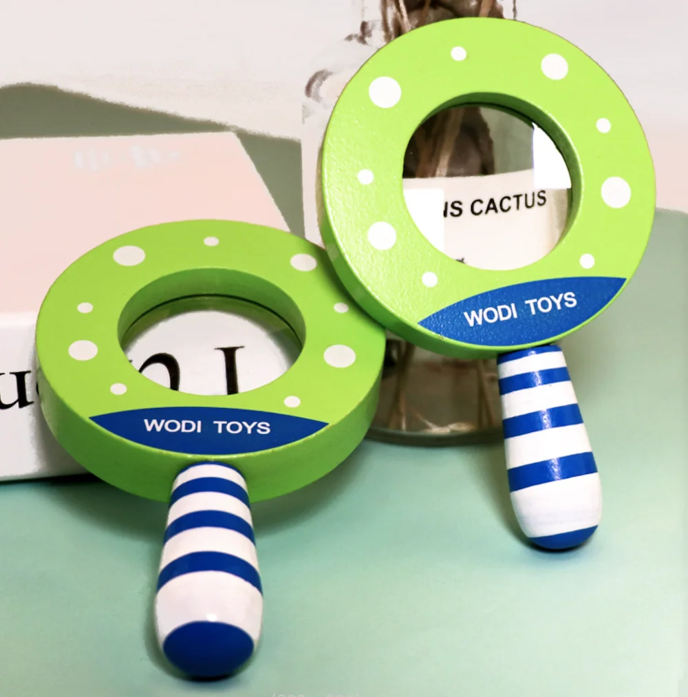 

Wooden Hand Lens Magnifying Lens for Toddlers & Children Wooden Magnifier
