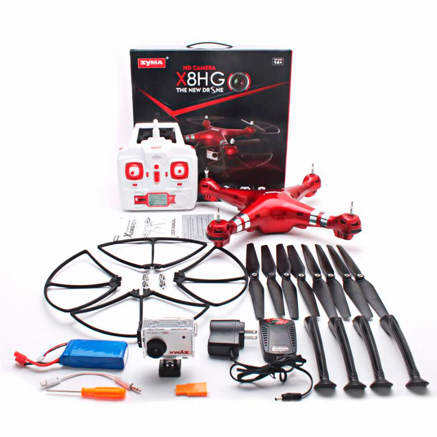 Квадрокоптер Syma X8HG с камерой Full HD экшн камера встроенный барометр мощные