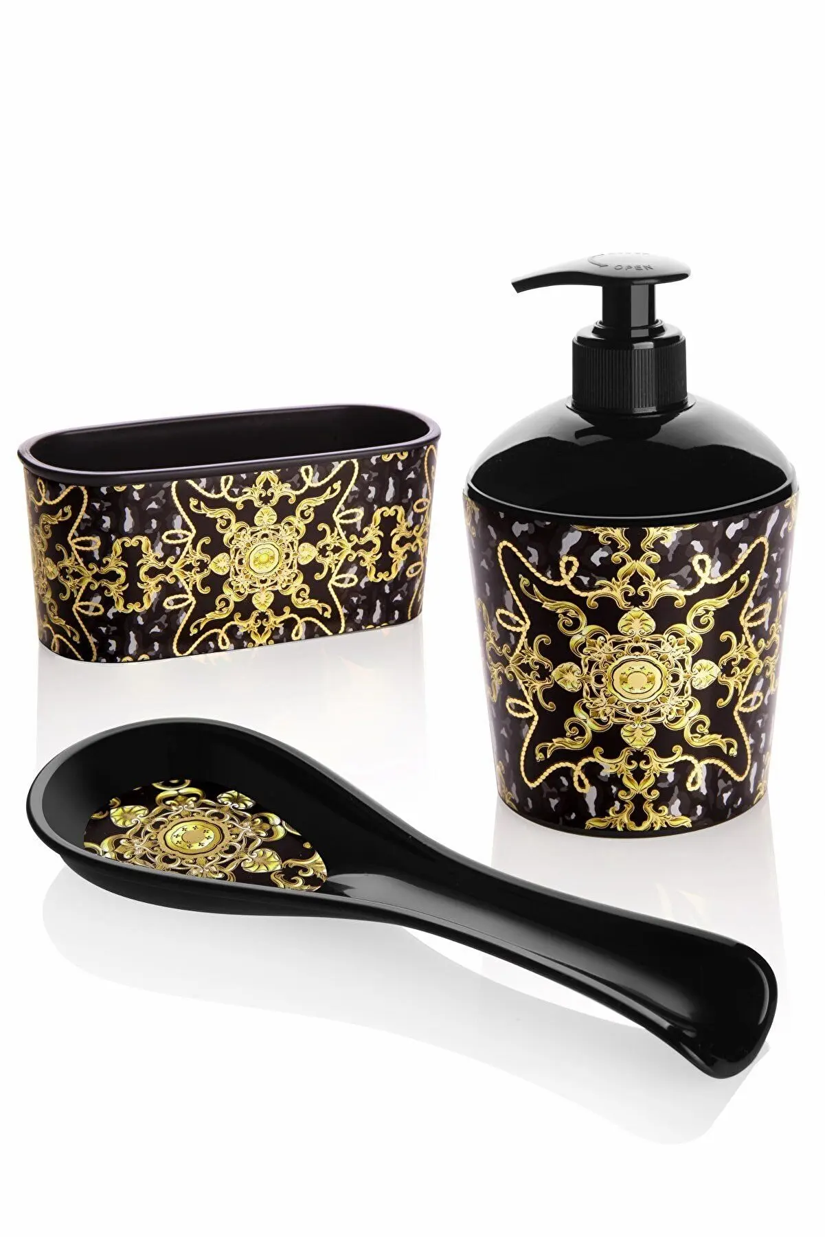 PALMBOX Queen's Kitchen Acrylic Lux 3 шт. позолоченный кухонный набор-Versace (art.: 3920bb4f97c76) - 3920bb4f97c76