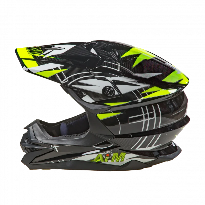 Мотошлем кроссовый AiM JK803S Yellow/Black S |