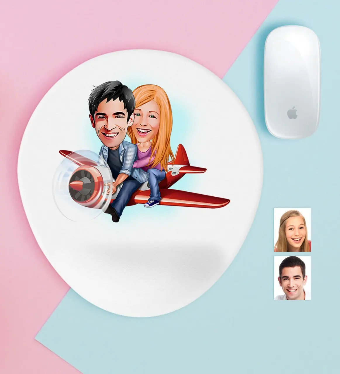 

Personalized Valentine Caricature Of Wrist Support Mouse Pad-11