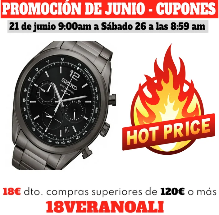Мужские спортивные часы Seiko Neosports SSB093P1 Chrono 45mm dial Черный ремешок сталь 100m