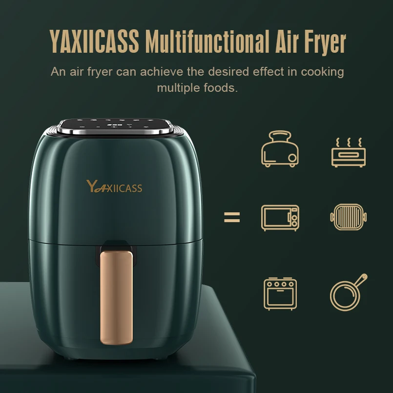 YAXIICASS безмасляная 6 0 л большая фритюрница электрическая для выпечки на 360° умный