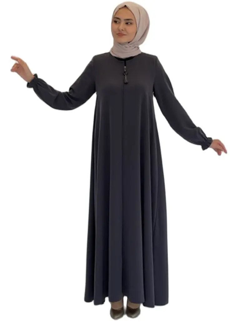 Muslim Abaya Islamic Hijab Fashion Clothing Extra Loose Cut Double Circular Maulana Model Dress