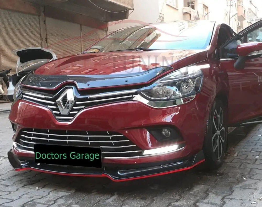 

For Renault Clio 4 Colorful Front Bumper Attachment 2012 2013 2014 2015 2016 2017 2018 2019 All Color Lip Diffuser Car Accessory