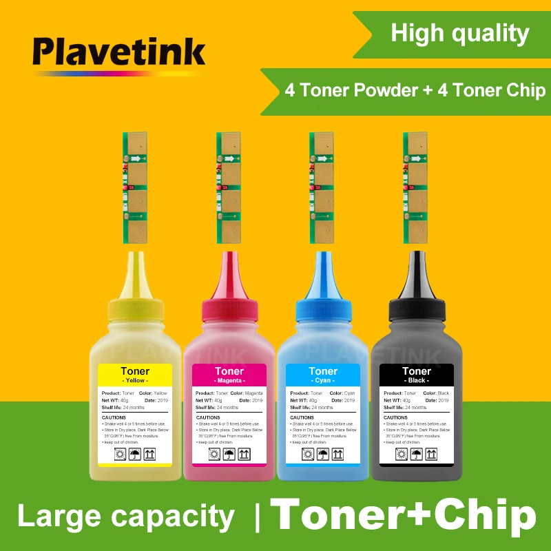 Plavetink 4 шт Заправка тонера порошок с чип для Samsung CLT 407S 407 тонер картридж CLP 320 325 326 CLX