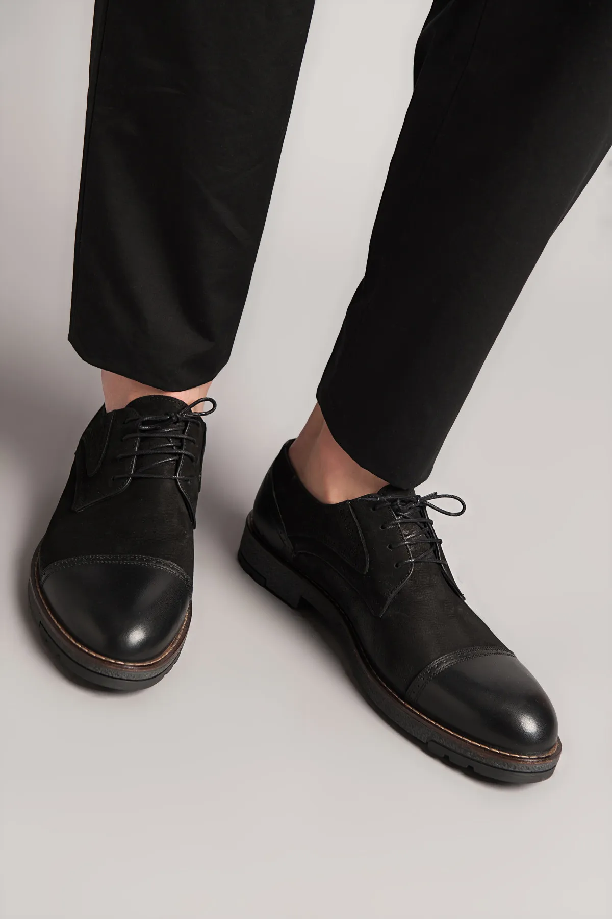 Перламутровые черные мужские классические туфли 120130003204