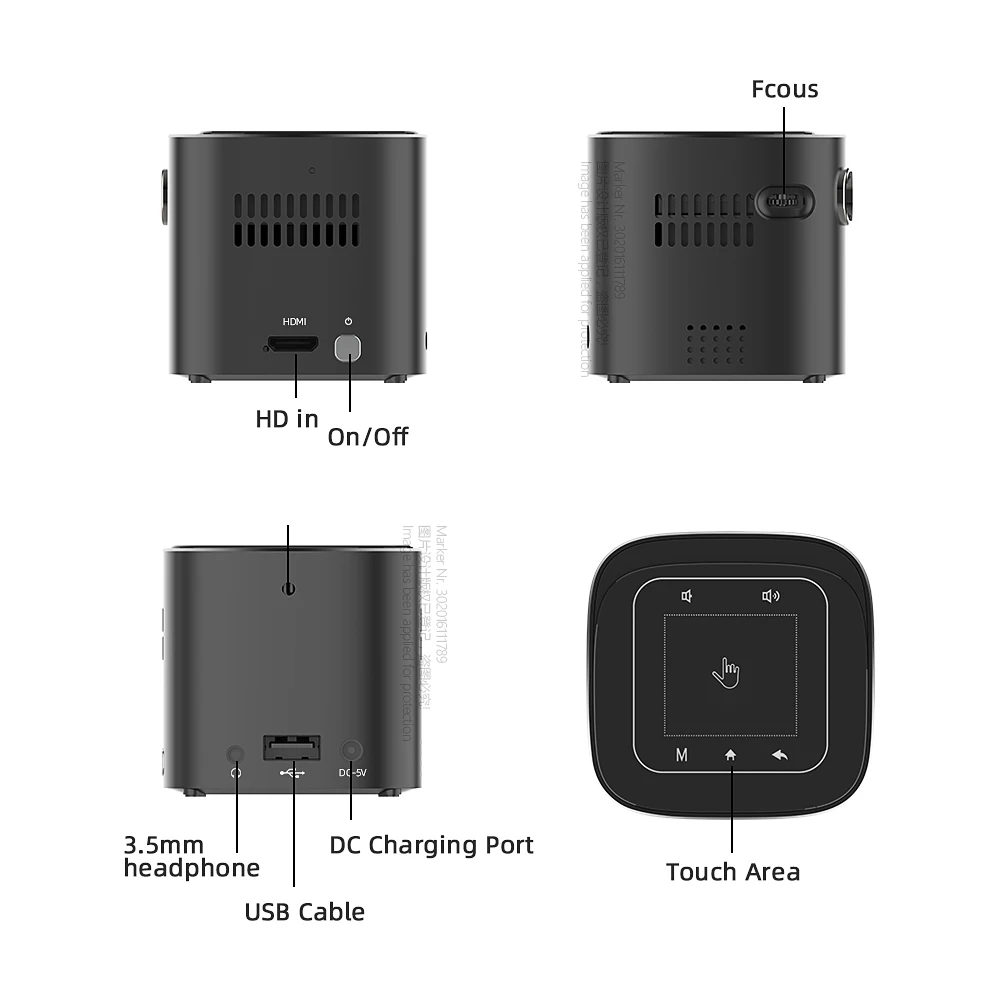 AUN Новый мини проектор D019 Android 7 1 (1 Гб + 16 Гб) 2 4G/5G WI FI BT4.0 120 дюйма Портативный