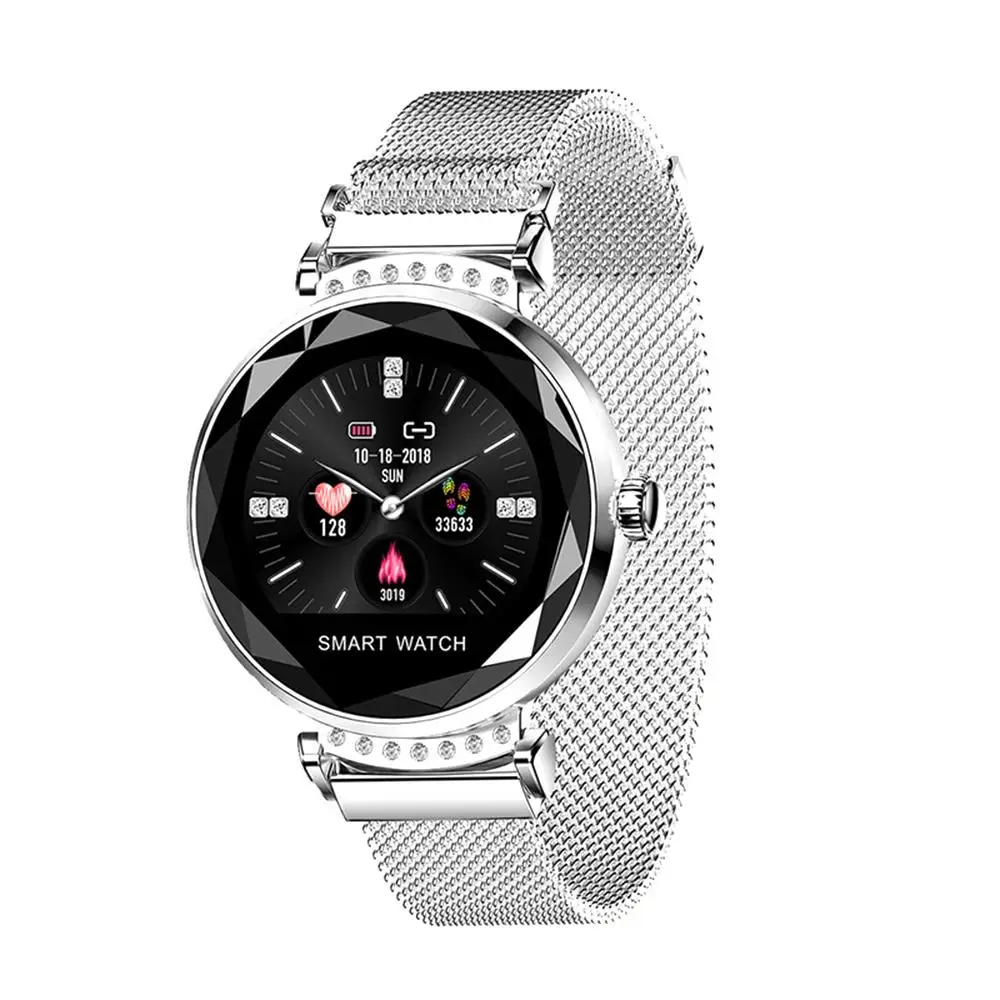 Женские смарт часы H2 со стразами (Серебристый) | Электроника