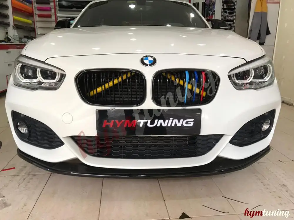 Универсальная насадка на передний бампер BMW F10 F20 F22 сплиттер для губ пианино