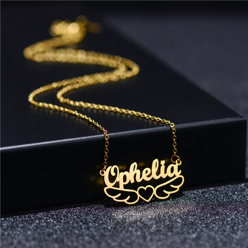 

Personalized Nameplate Necklace Customized Stainless Steel Necklace Mother's Day GiftFashion Jewelry