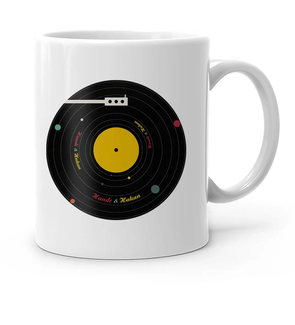 

Personalized Retro Record Design White Mug Cup-1