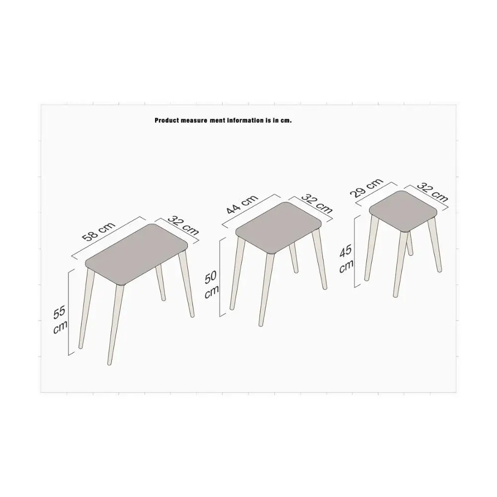 Сделано в Турции 3 шт. журнальные столики маленький современный практичный