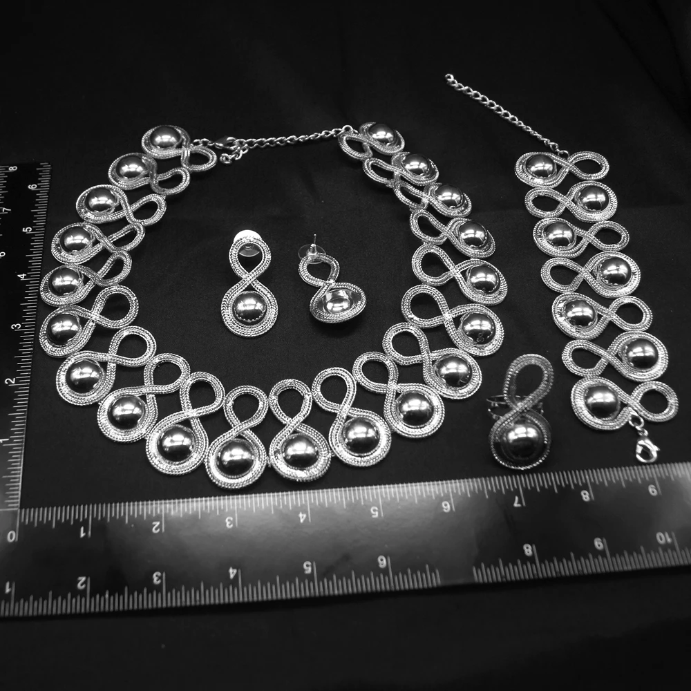 Женский комплект украшений ручной работы роскошное большое ожерелье золотого