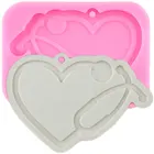 Блестящий глянцевый доктор стетоскоп любовь Форма MouldDIY Craft подвеска брелок силиконовый эпоксидная смола, форма чехла для бейджа телефонная розетка