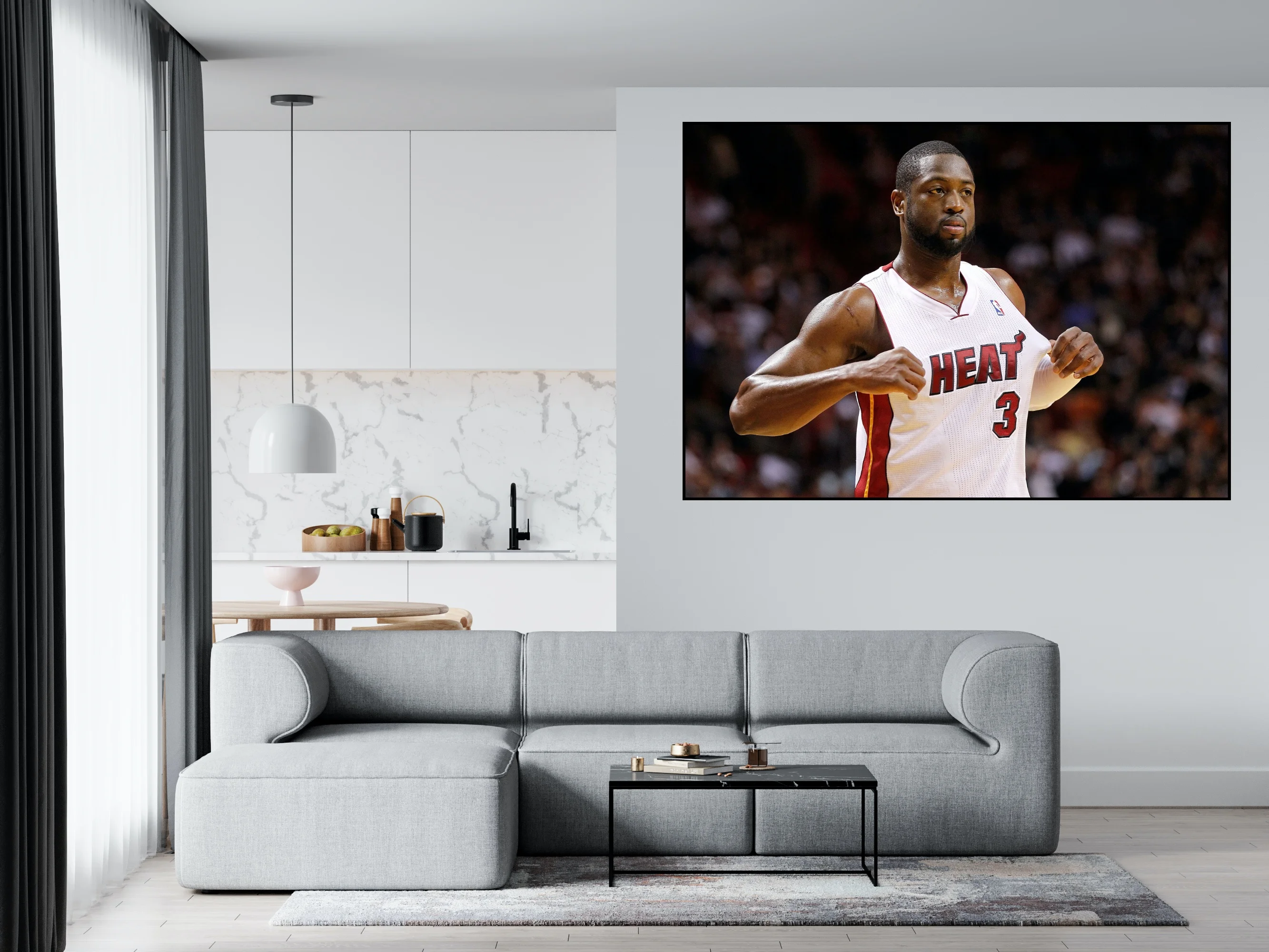 Легенда НБА Коби Брайант Dwayne Уэйд Леброн Джеймс Майами тепловой Dunk для гостиной