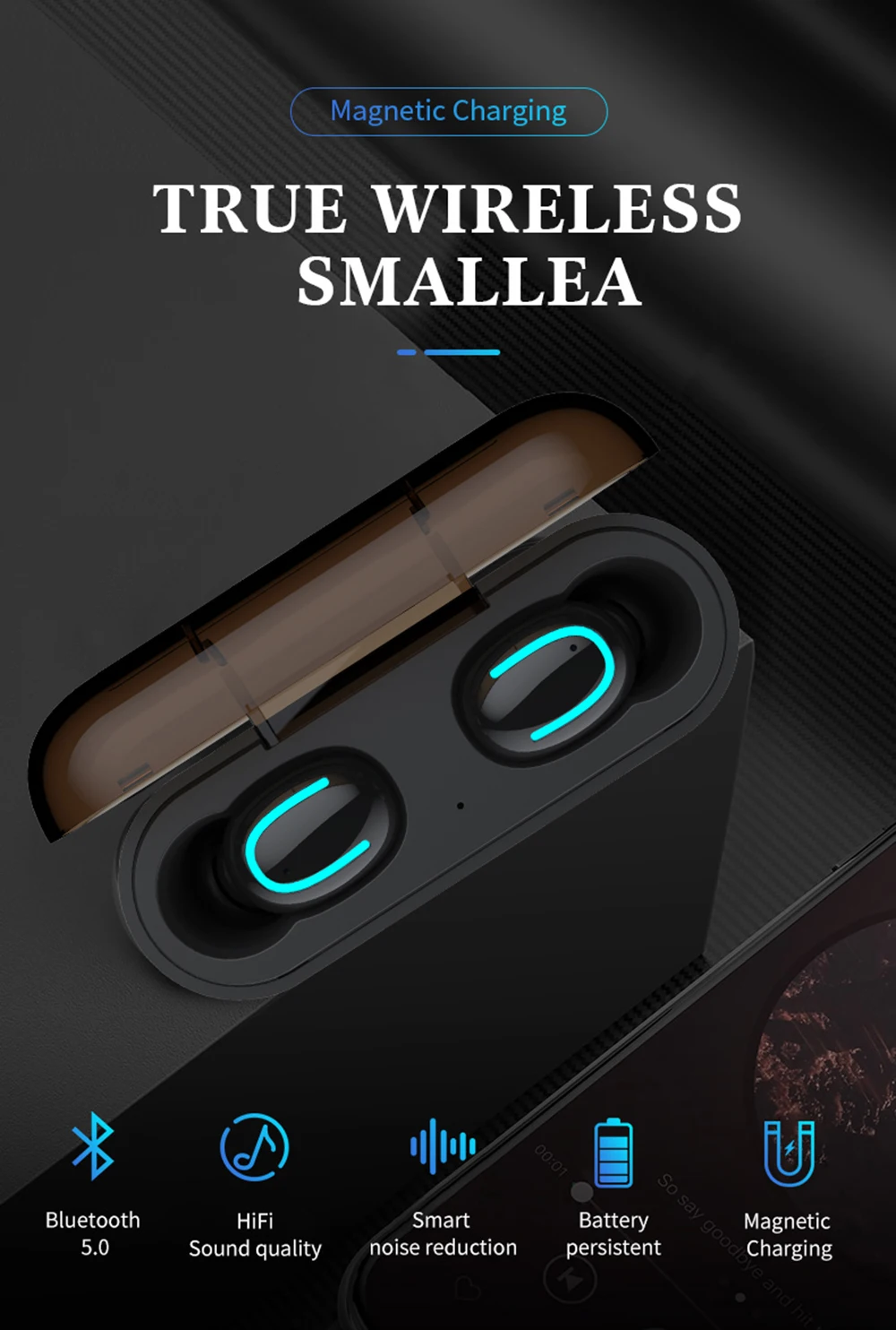 Q32 TWS Bluetooth наушники с сенсорным управлением мини-вкладыши с микрофоном с дисплеем питания зарядное устройство Беспроводная 3D стерео гарнитура для воспроизведения музыки