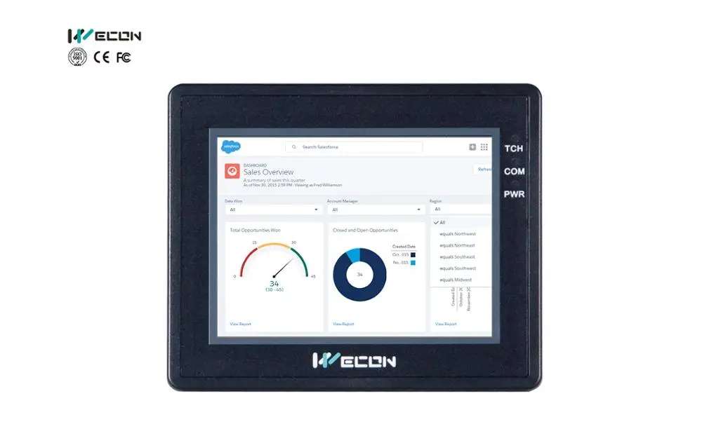 Wecon 3 5 дюйма интерфейс человеческого станка с поддержкой большинства PLCs для того
