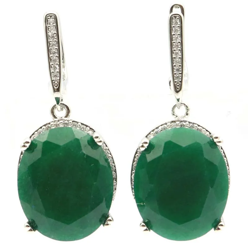 Серьги серебряные овальные 33x16 мм 18x15 | Украшения и аксессуары