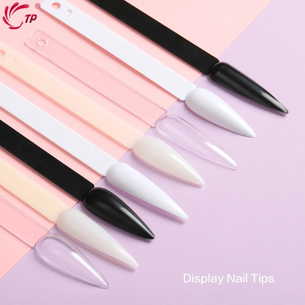 TP 1 комплект Цвет карты накладные ногти вентилятор прозрачный белый