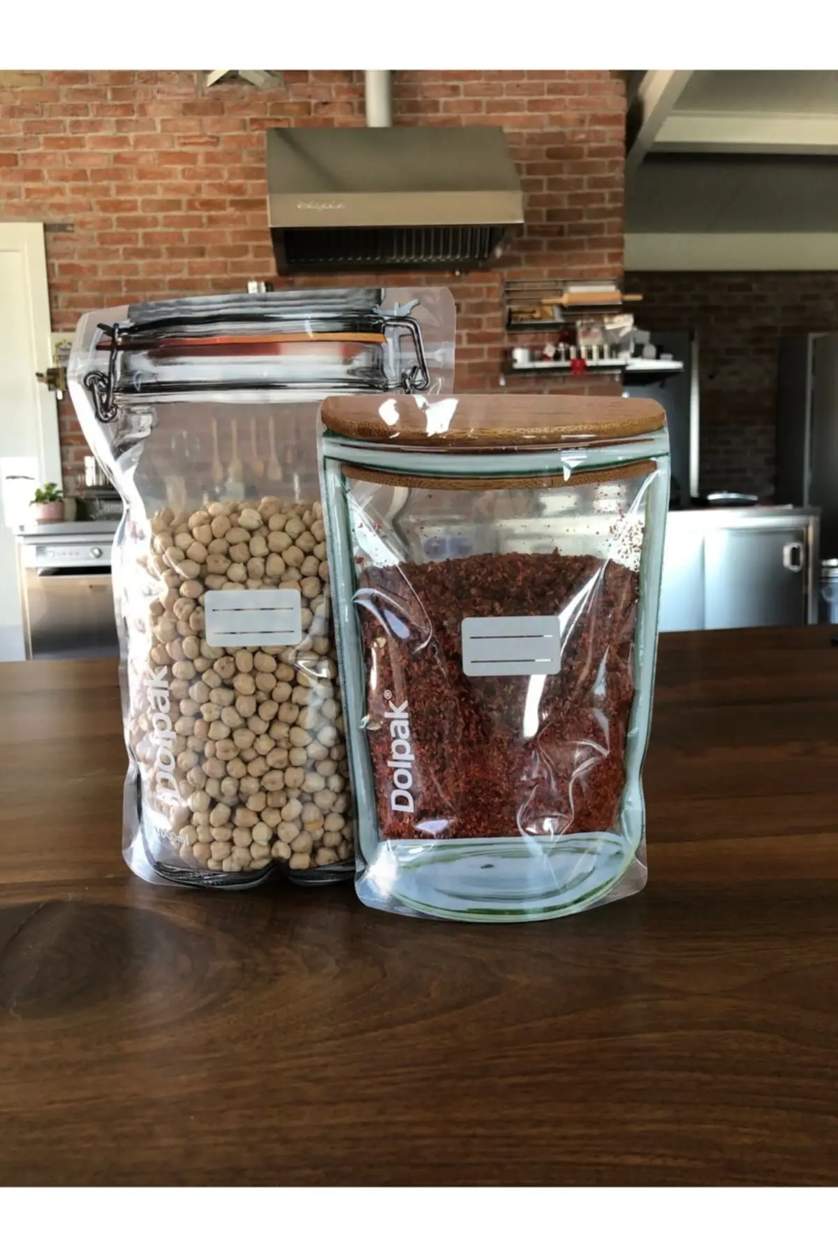 10PCS Ziplock Storage Bag That Looks Like Jar Large (1000ml) or Medium Size (700ml) Option Fridge Cabinet Kitchen Accessory