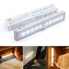 Батарея светодиодный светильник, ночник движения Сенсор свет Украшения в спальню лестница ночника для Кухня шкаф лампа ночник