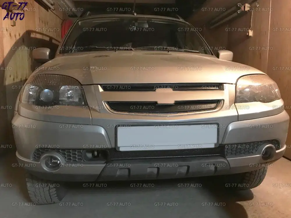 Зимняя защита радиатора для Chevrolet Niva / Шевролет Нива 2009- переднего бампера решетки